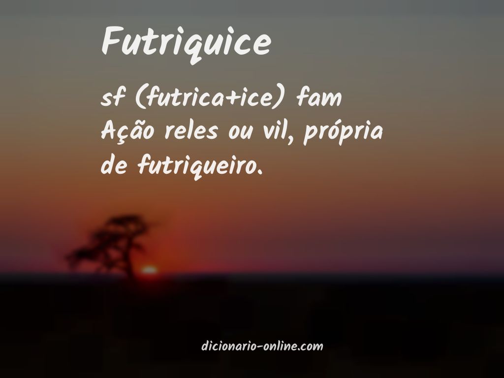 Significado de futriquice