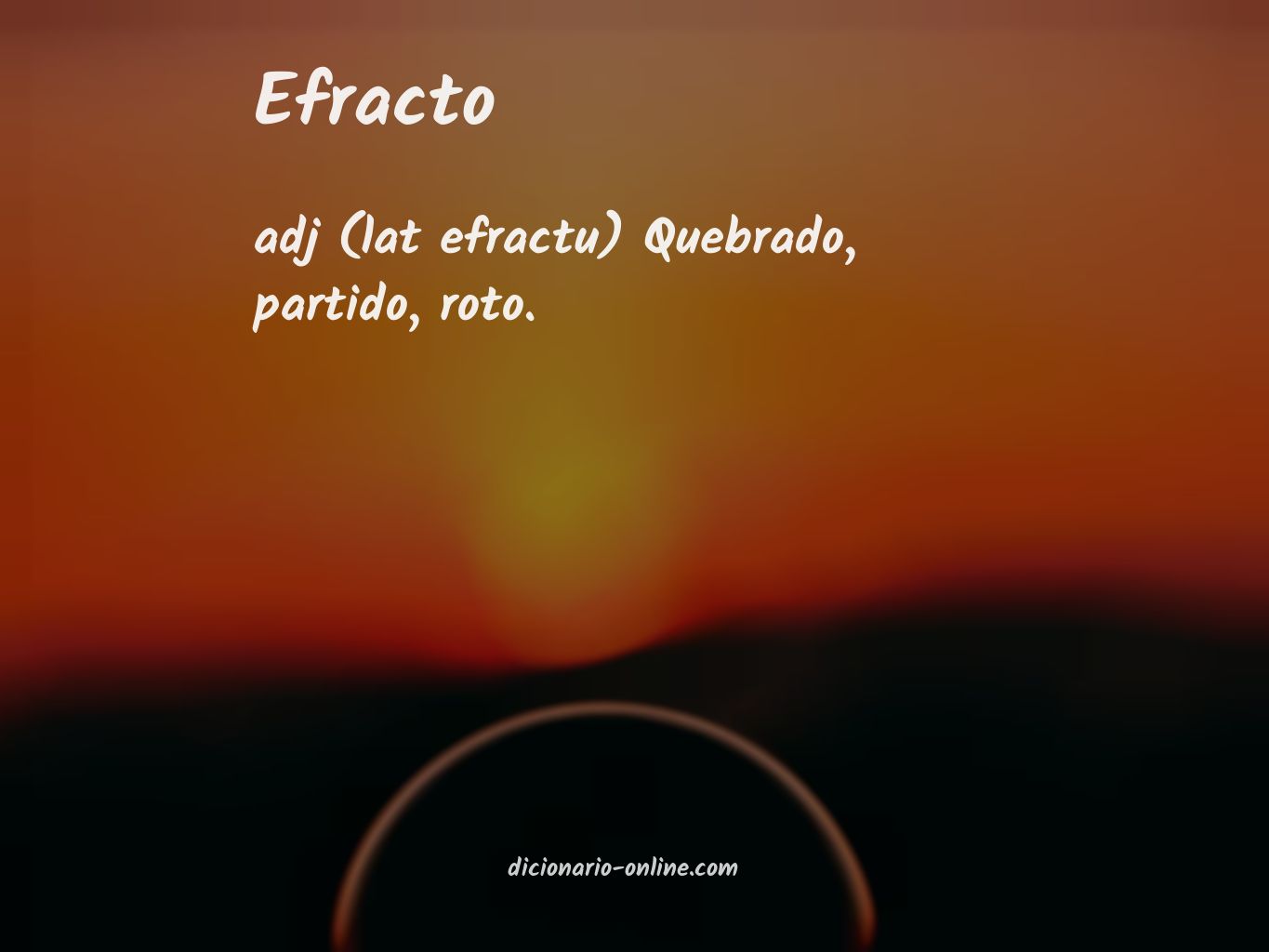 Significado de efracto