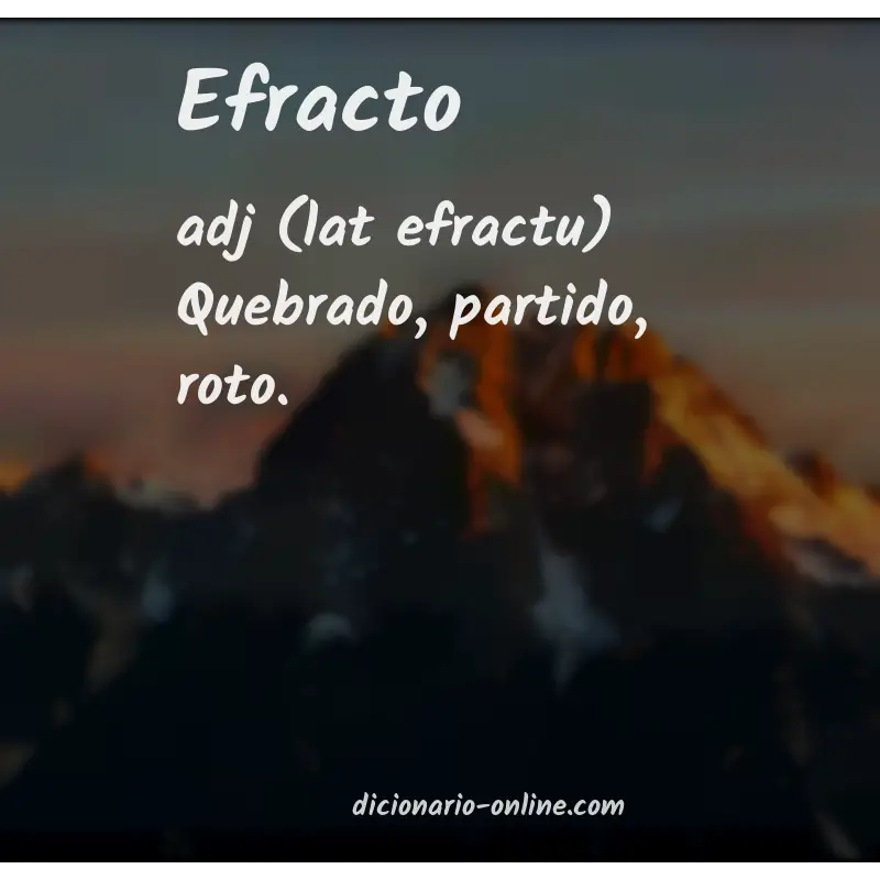 Significado de efracto