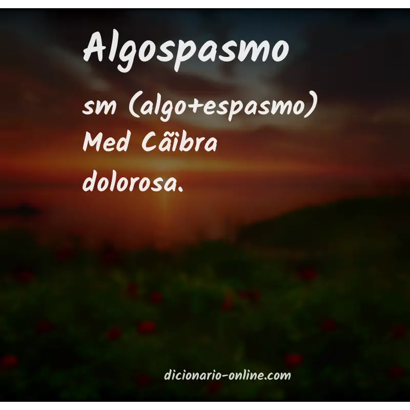 Significado de algospasmo
