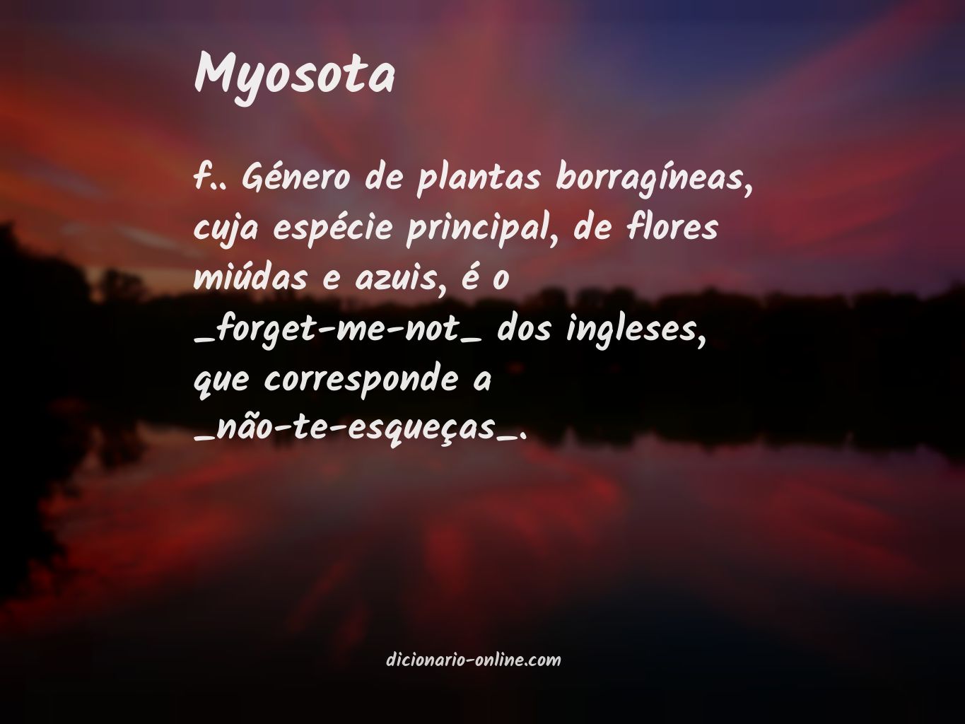 Significado de myosota