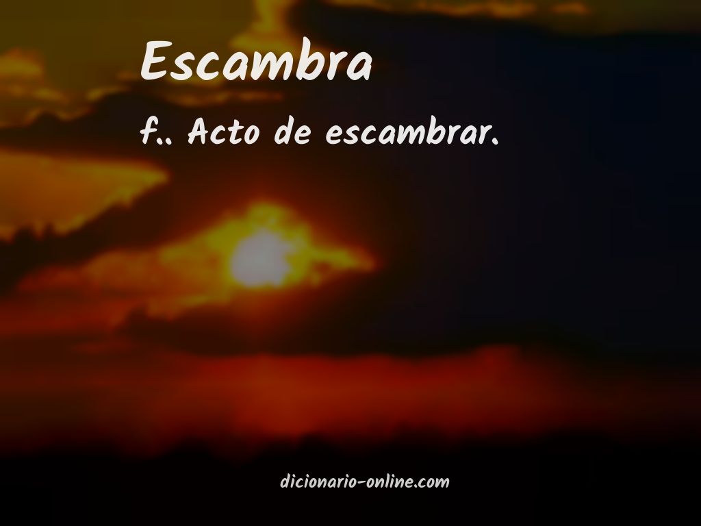 Significado de escambra