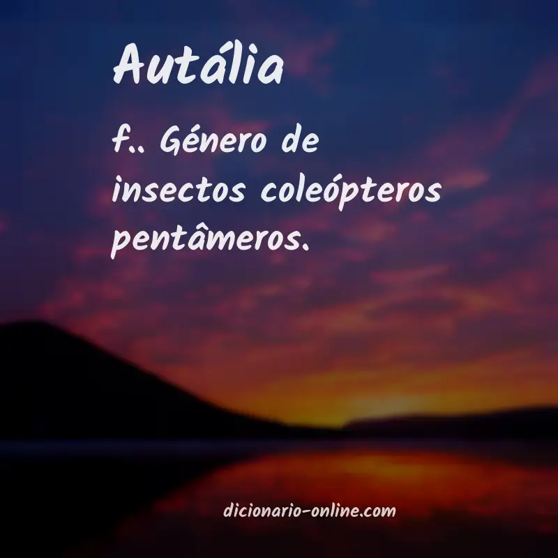 Significado de autália