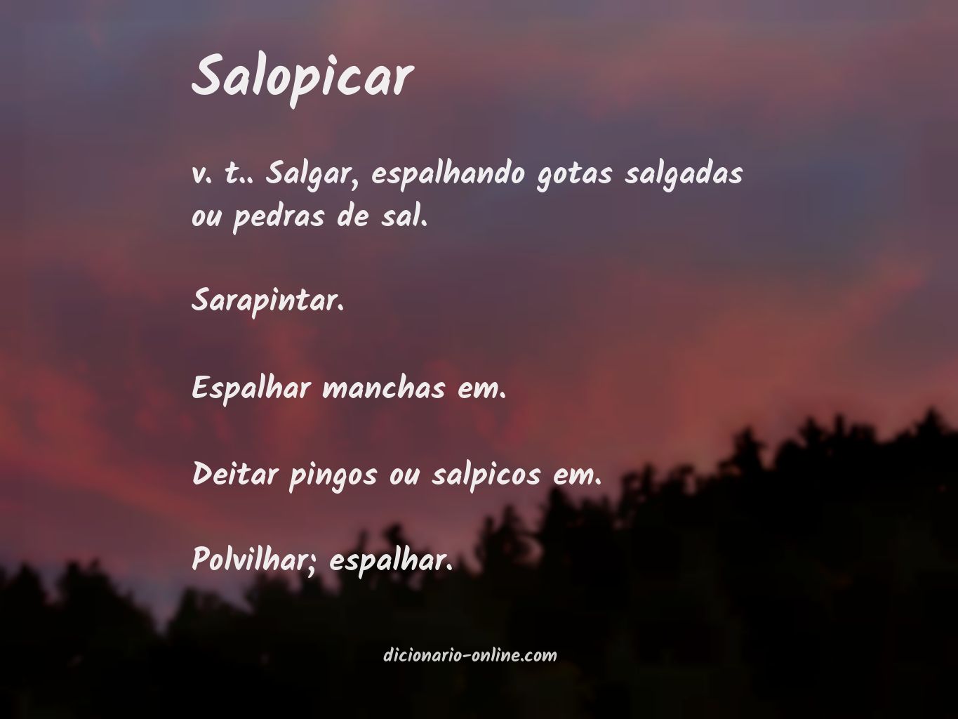 Significado de salopicar