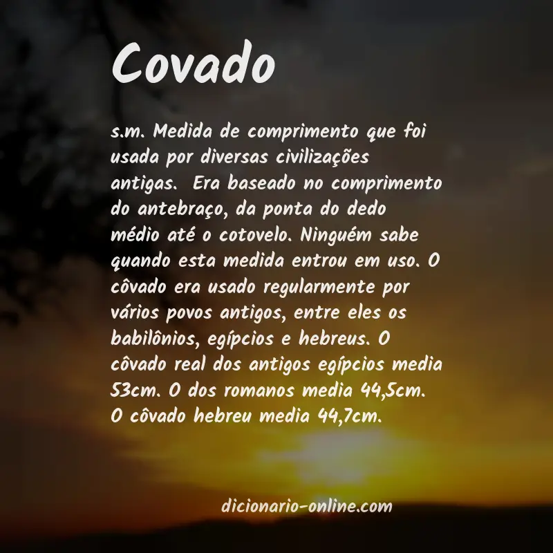 Significado de covado