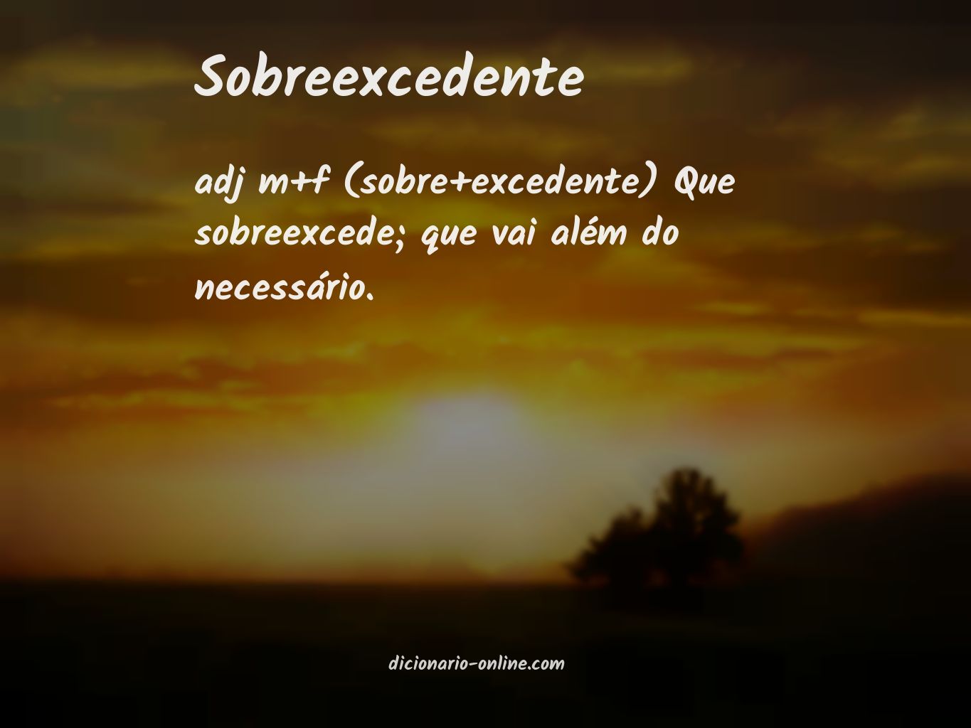 Significado de sobreexcedente