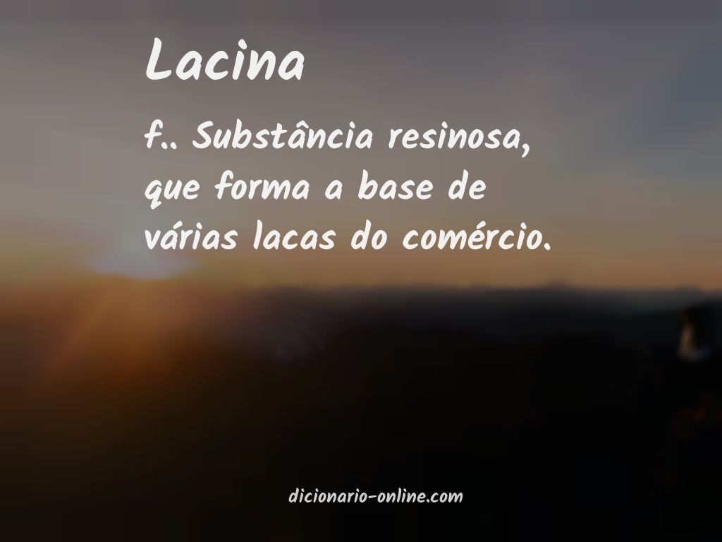 Significado de lacina