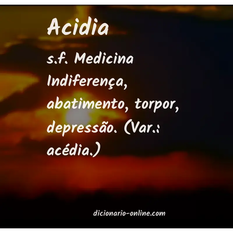 Significado de acidia