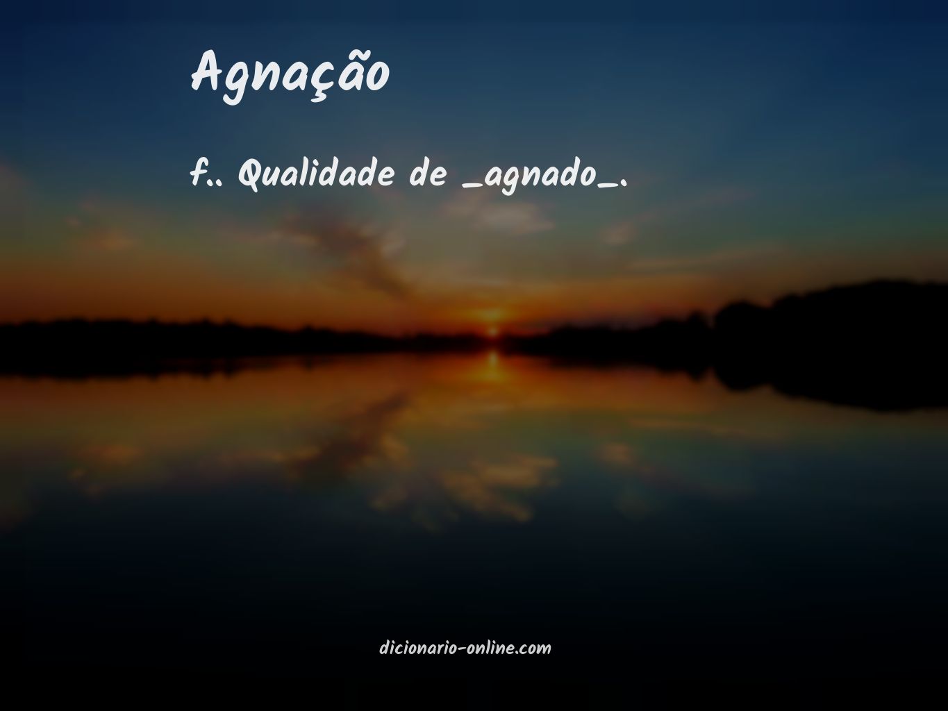 Significado de agnação