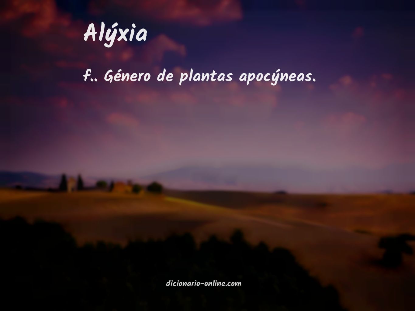 Significado de alýxia