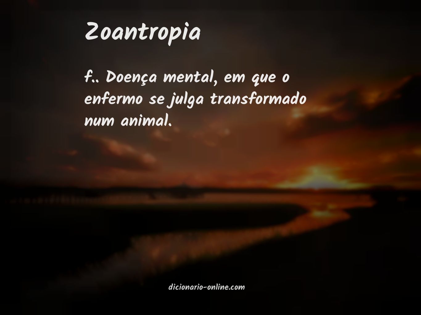 Significado de zoantropia