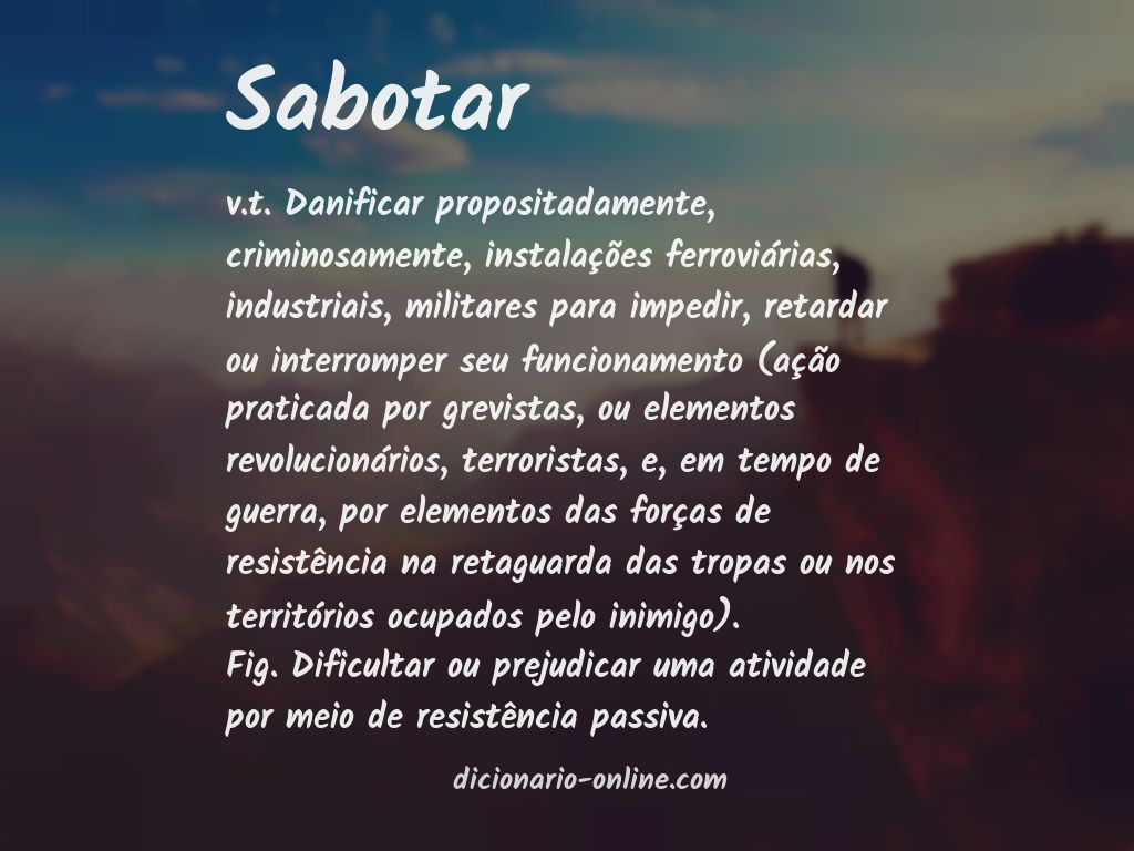 Significado de sabotar