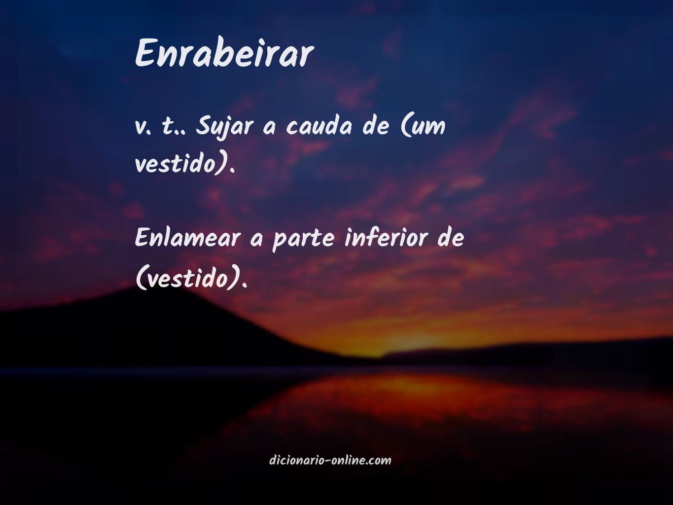 Significado de enrabeirar