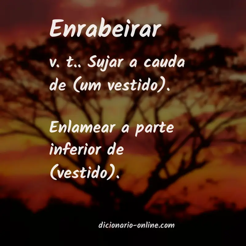Significado de enrabeirar