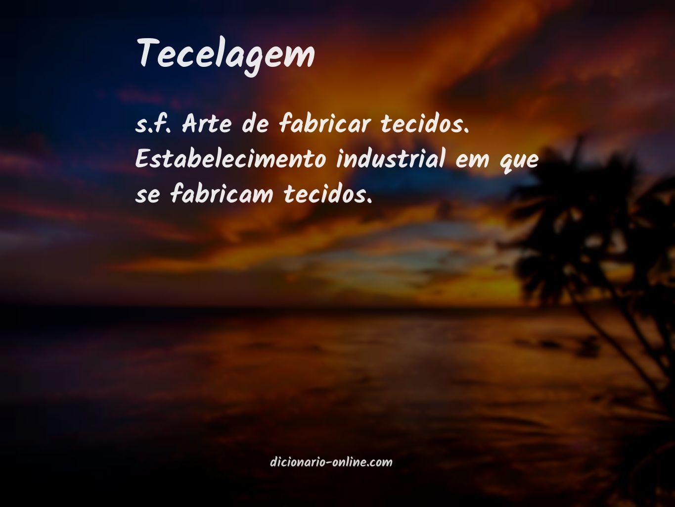 Significado de tecelagem