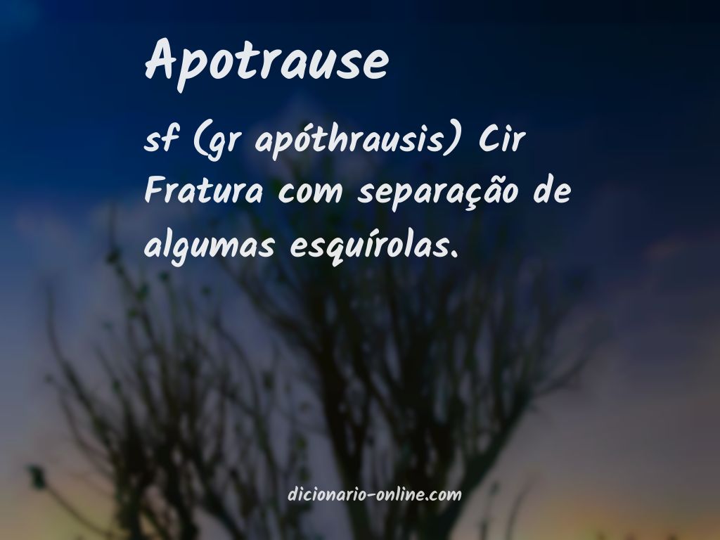 Significado de apotrause