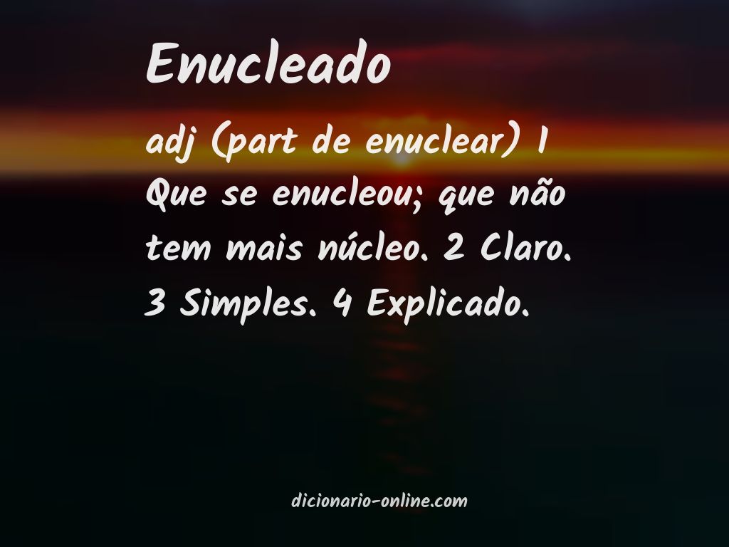 Significado de enucleado