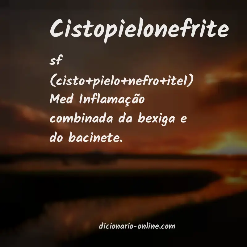 Significado de cistopielonefrite