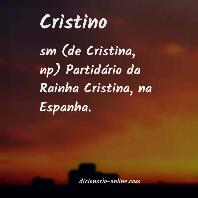 Significado de cristino