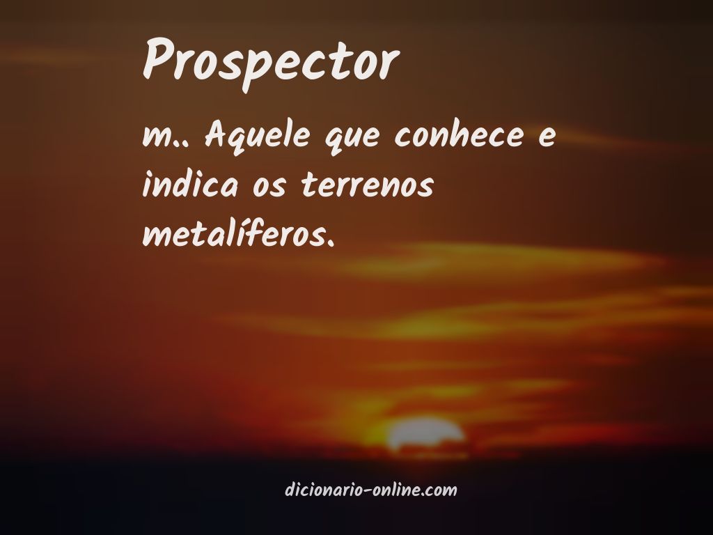 Significado de prospector