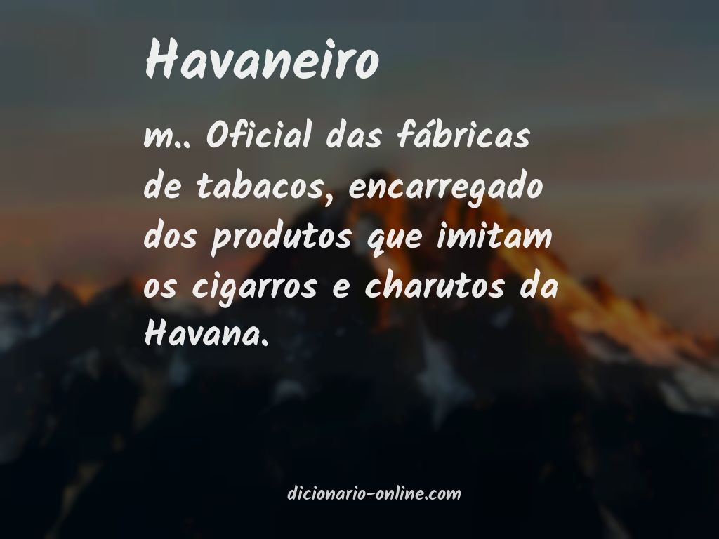 Significado de havaneiro