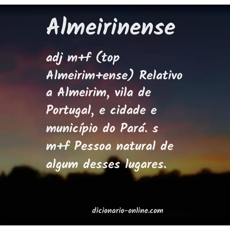 Significado de almeirinense