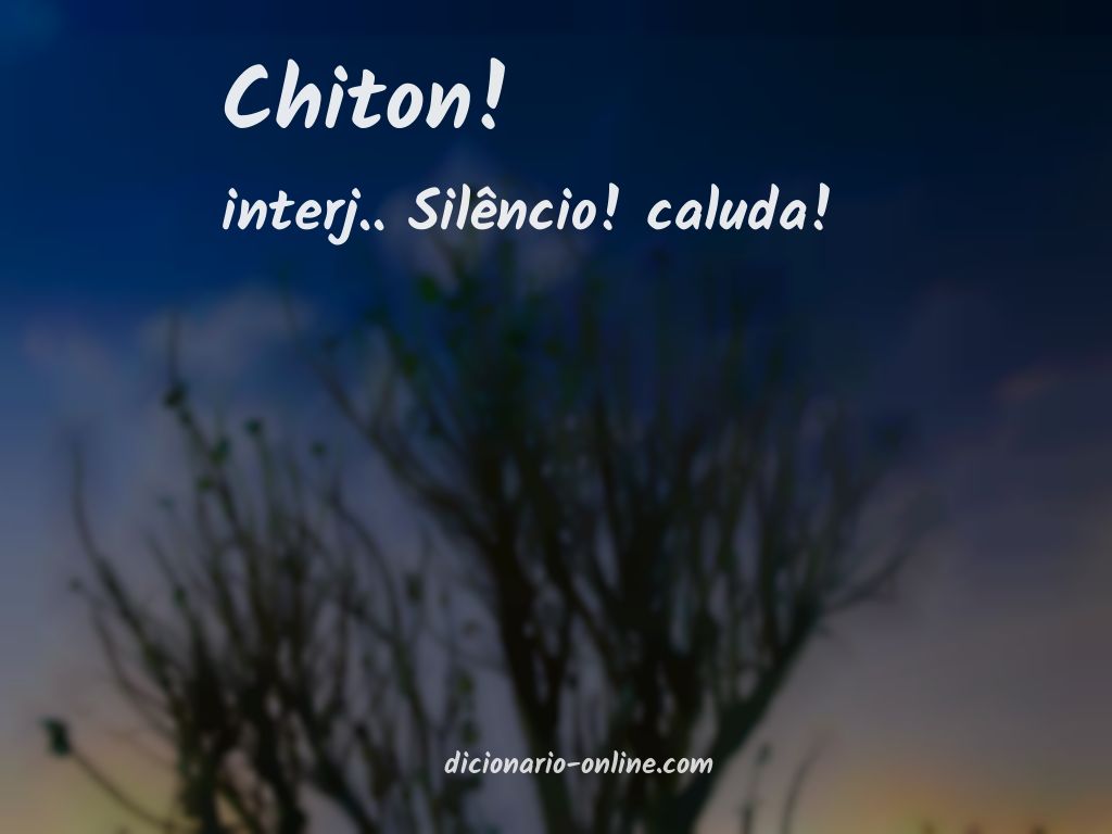 Significado de chiton!