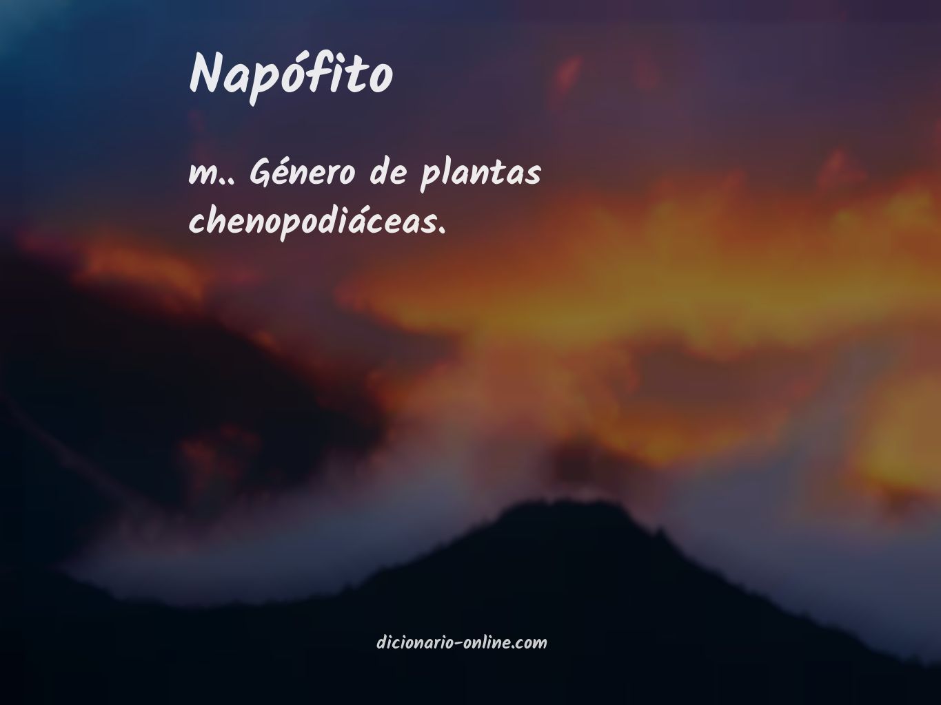 Significado de napófito