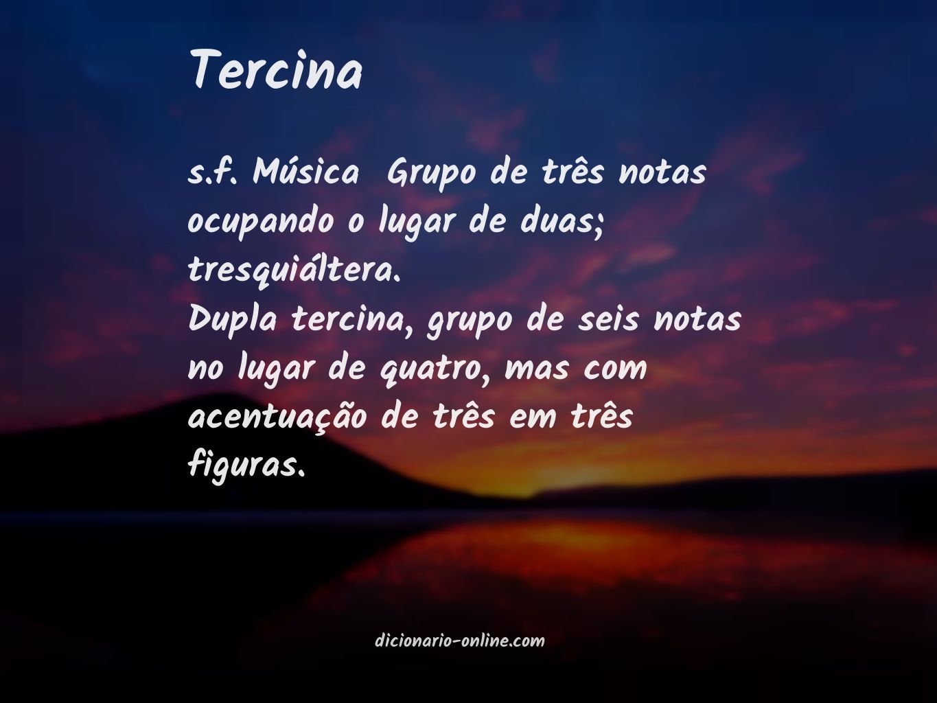 Significado de tercina