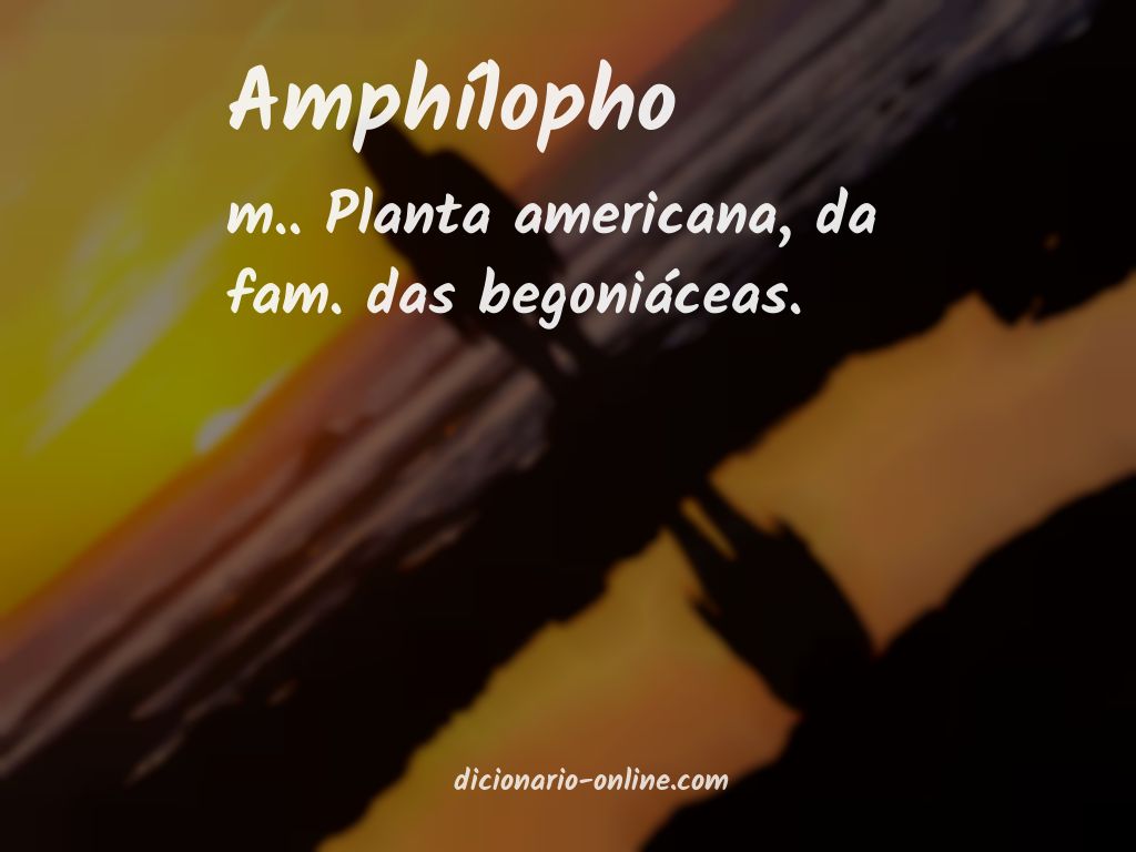 Significado de amphílopho