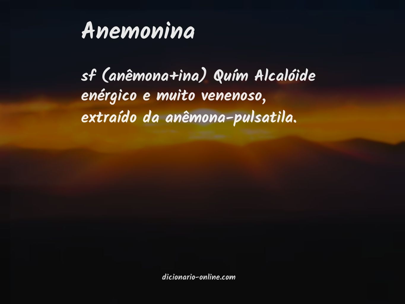 Significado de anemonina