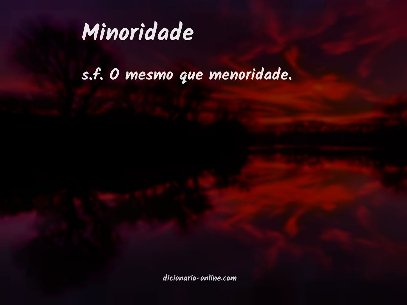 Significado de minoridade