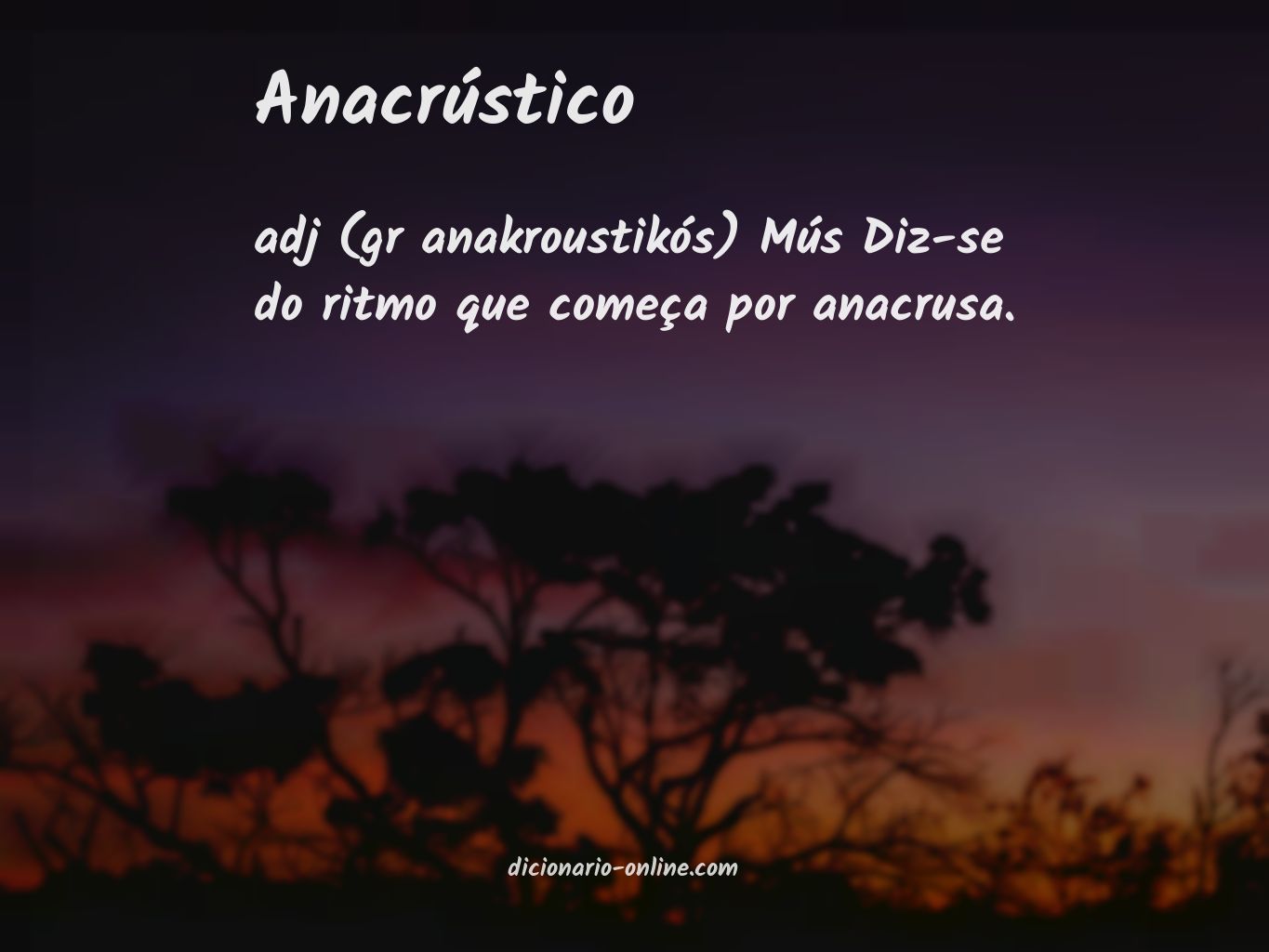 Significado de anacrústico