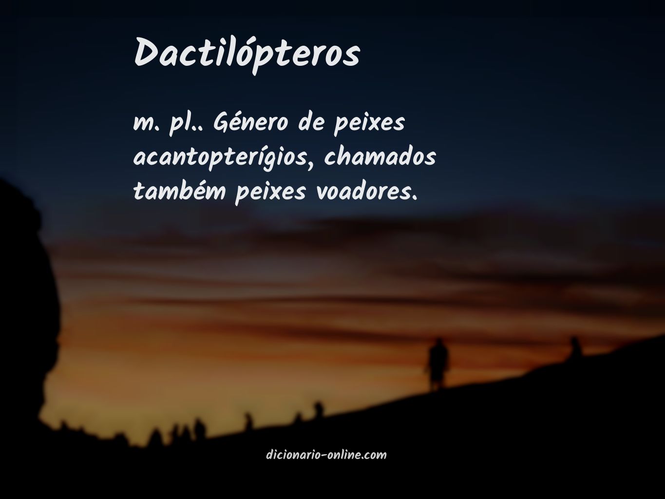 Significado de dactilópteros