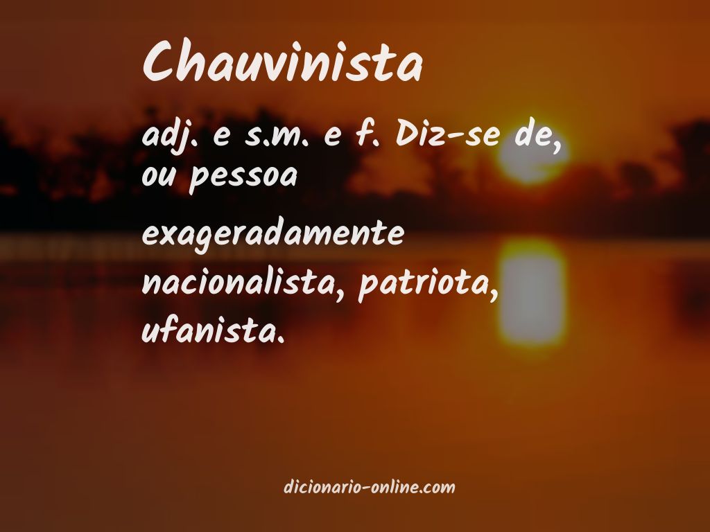 Significado de chauvinista