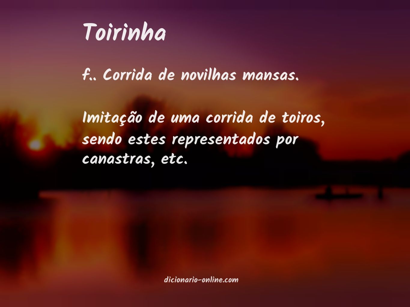 Significado de toirinha