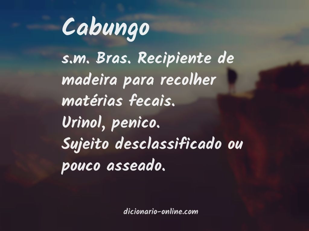 Significado de cabungo