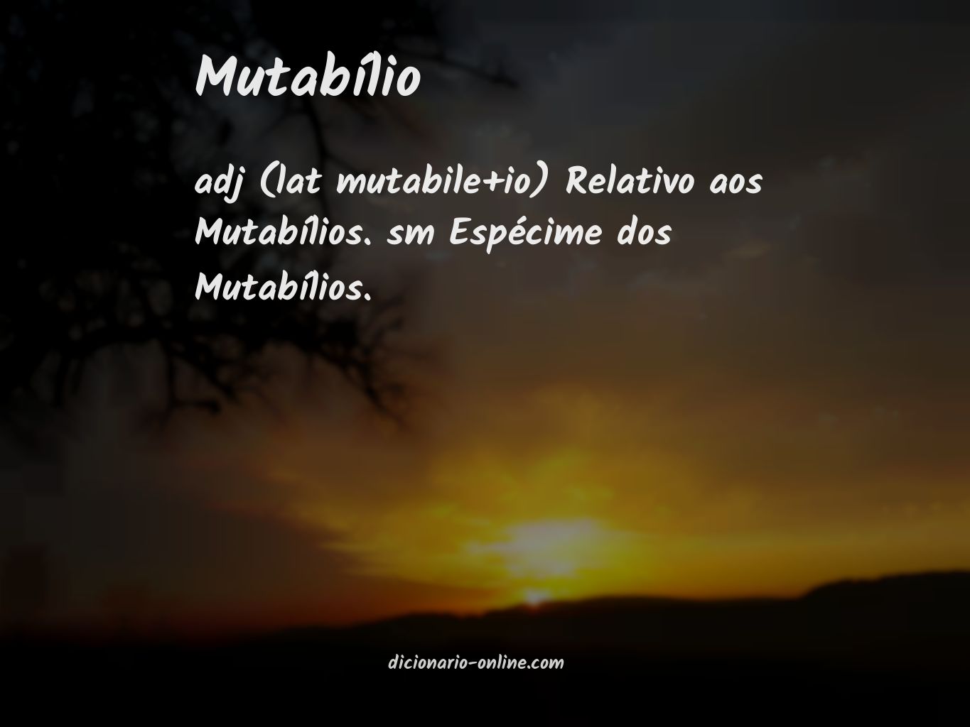 Significado de mutabílio