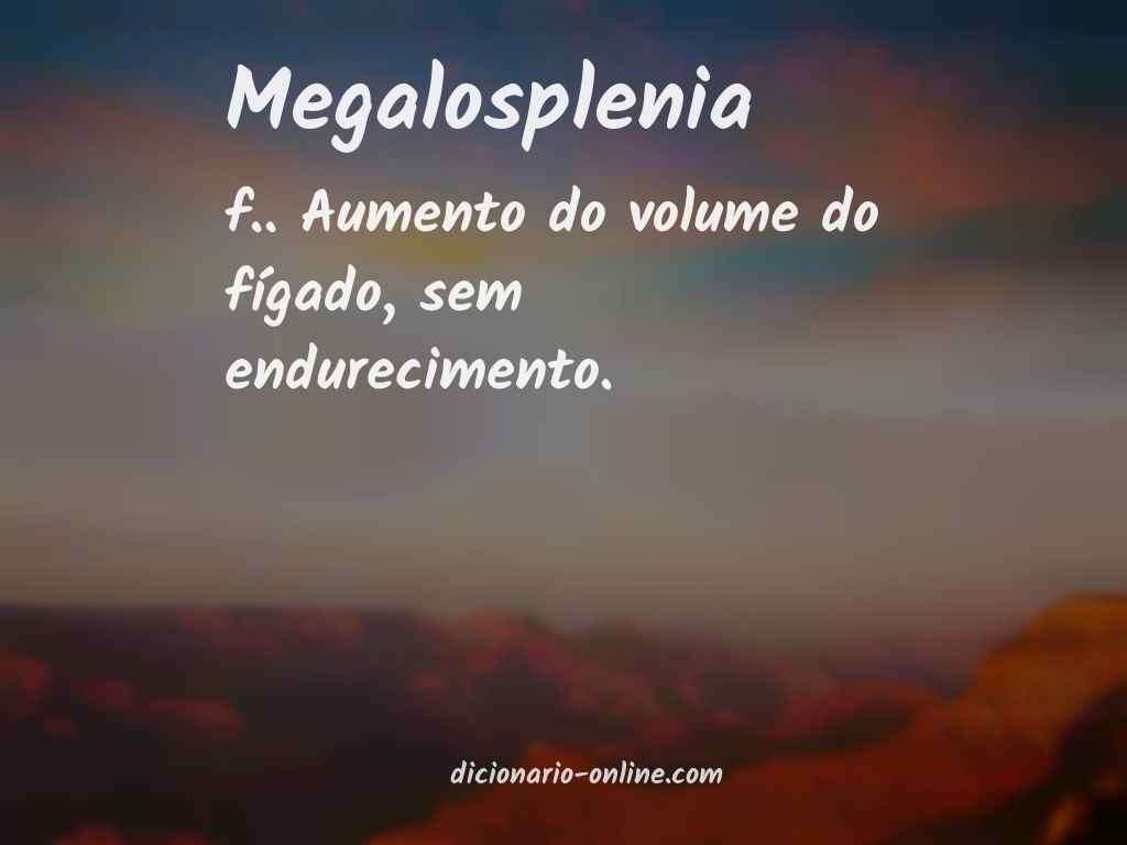 Significado de megalosplenia