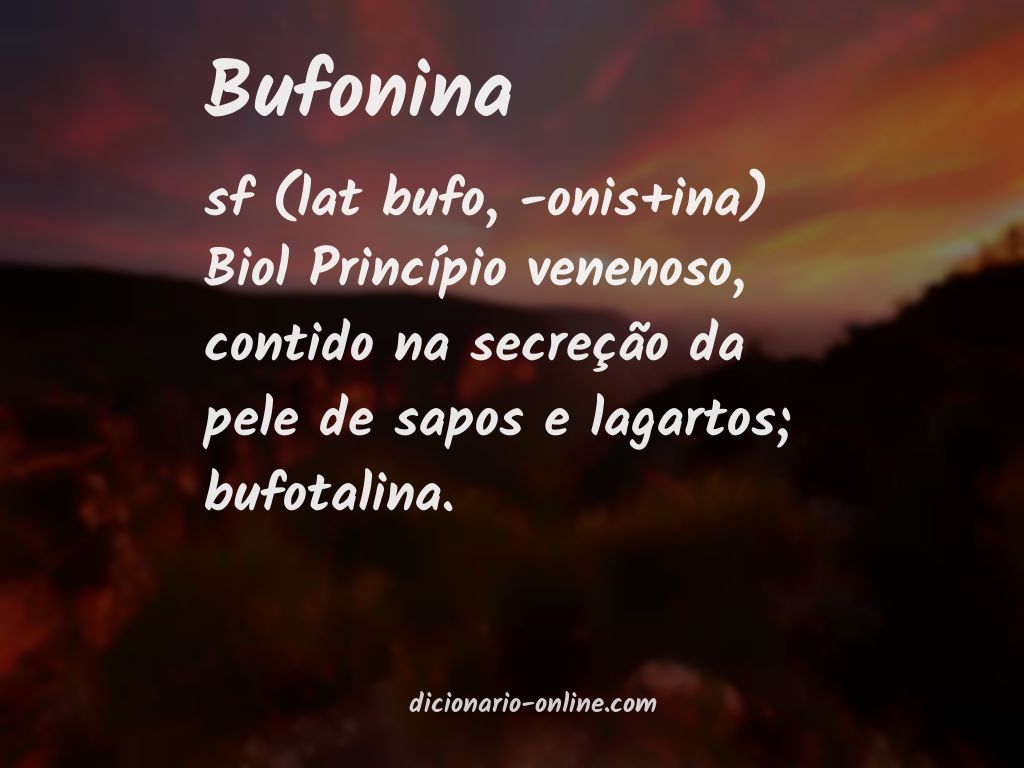 Significado de bufonina