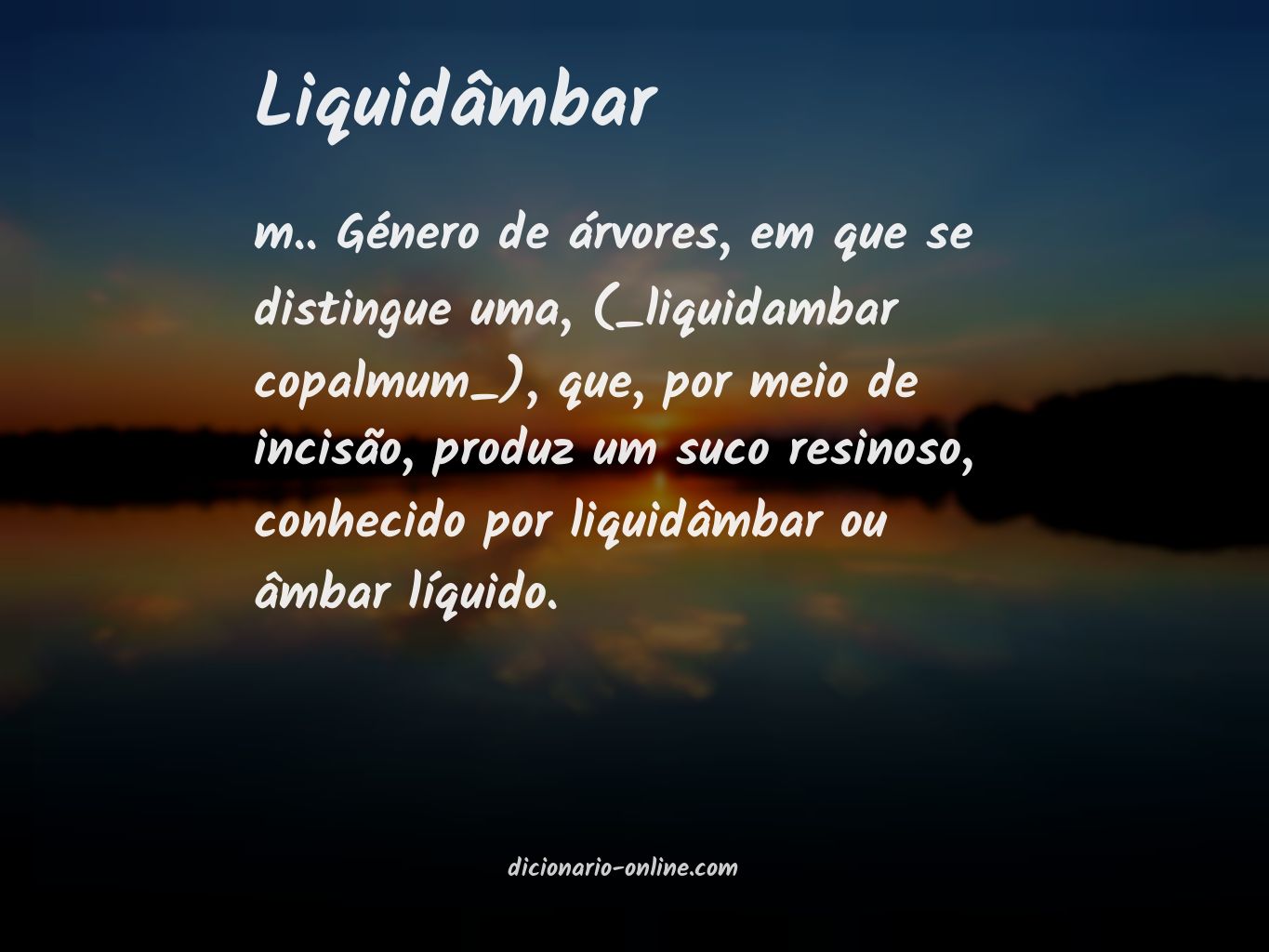 Significado de liquidâmbar