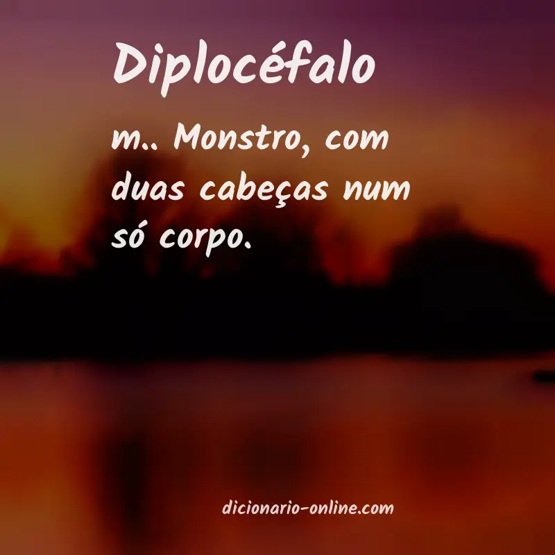 Significado de diplocéfalo