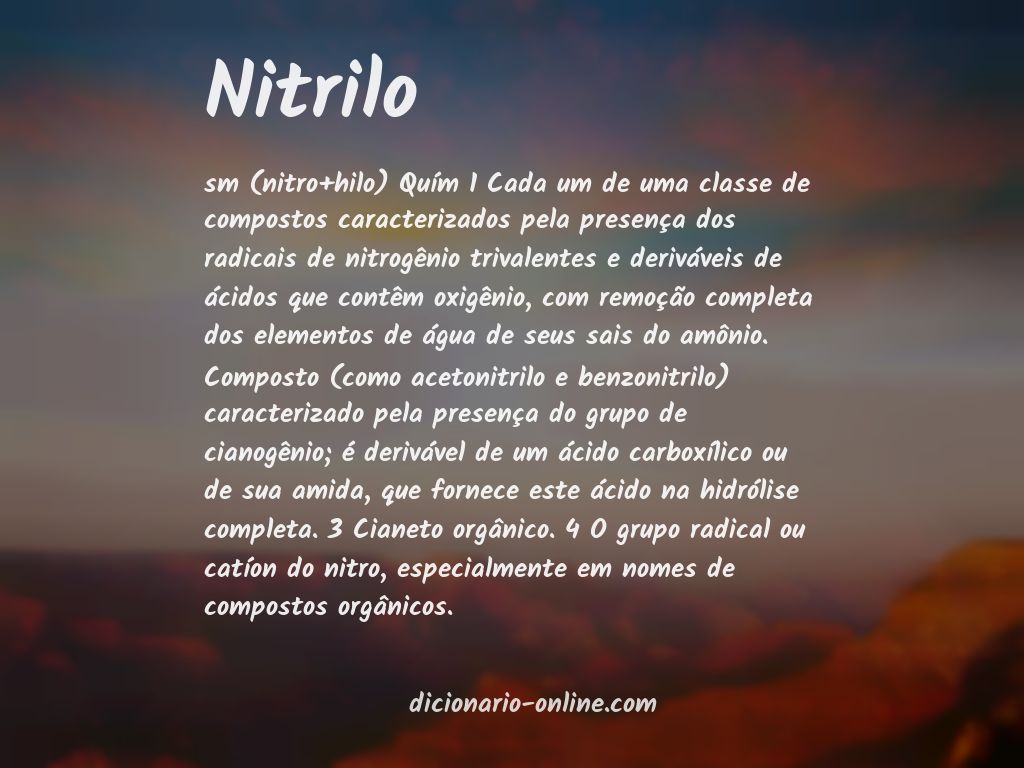 Significado de nitrilo