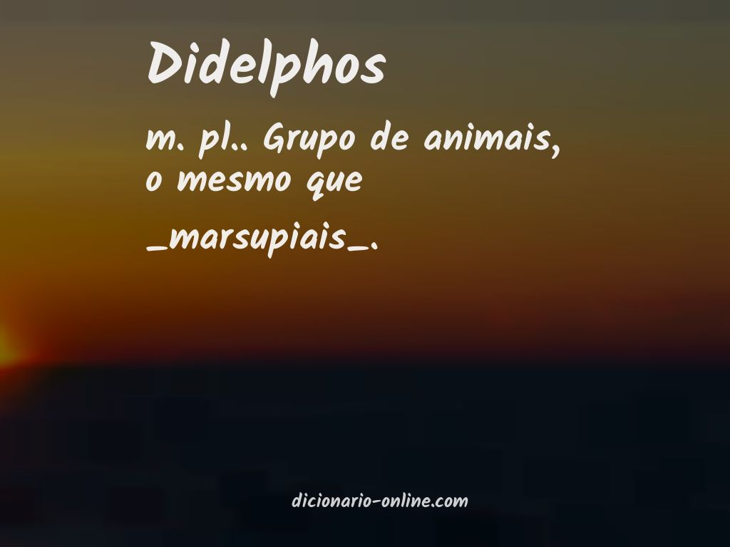 Significado de didelphos