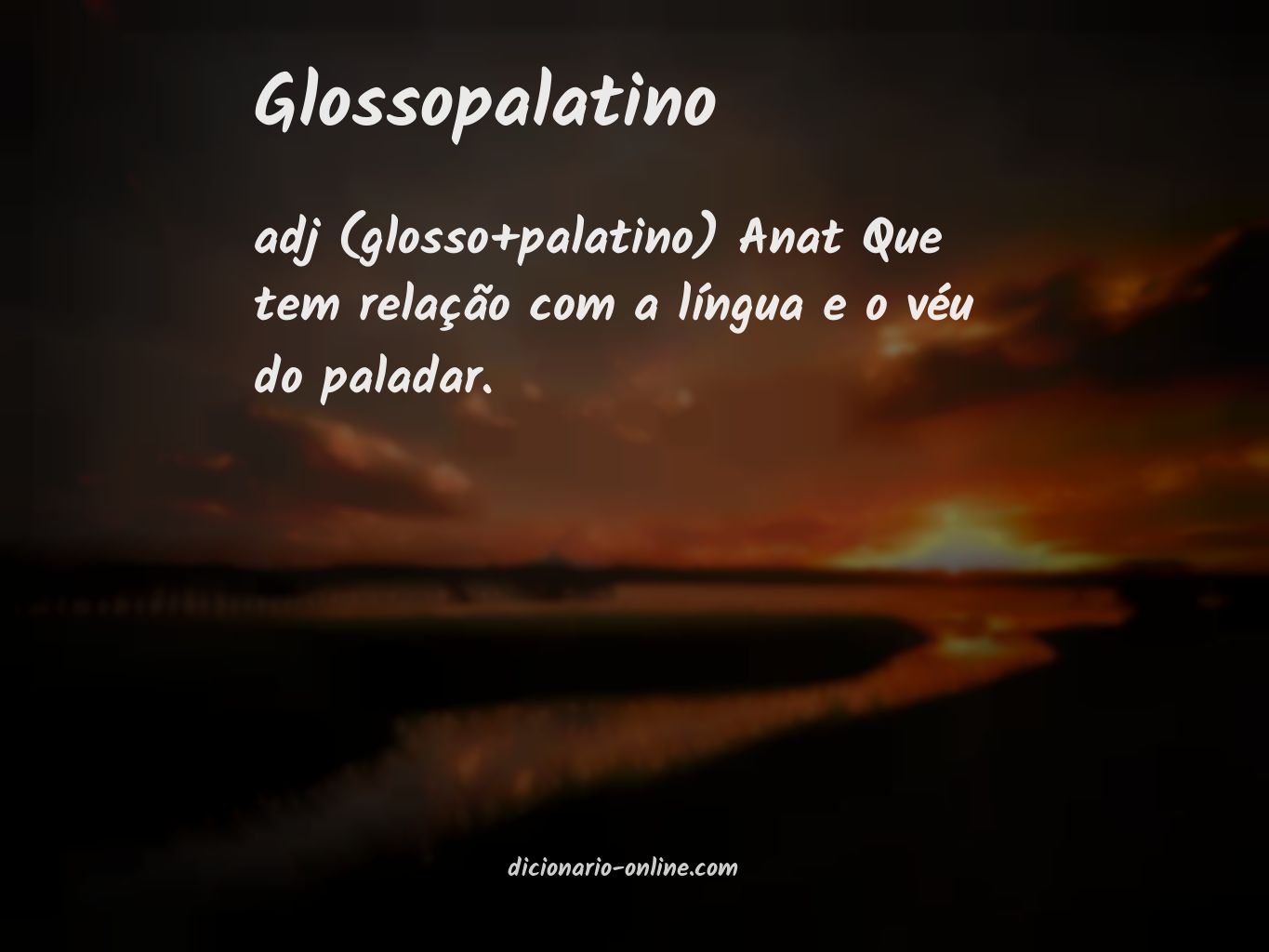Significado de glossopalatino