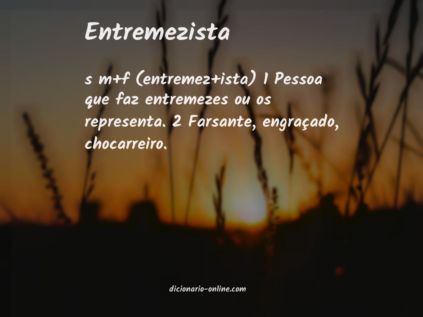 Significado de entremezista