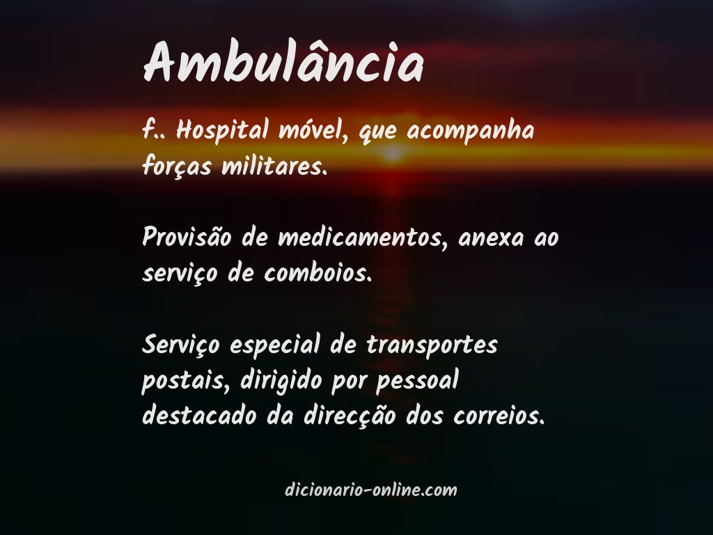 Significado de ambulância