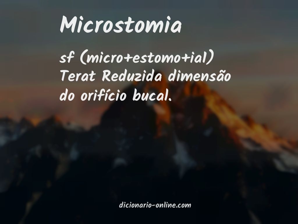 Significado de microstomia