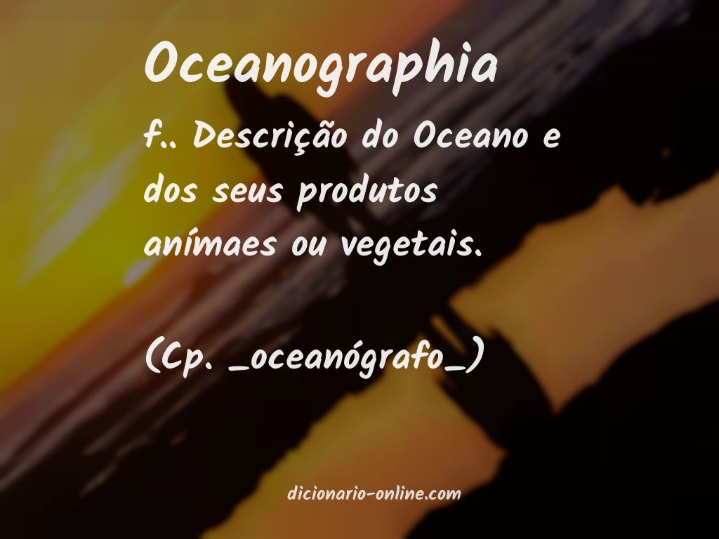 Significado de oceanographia