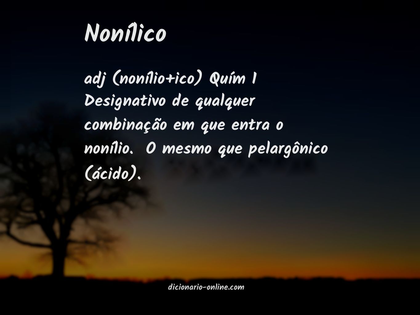 Significado de nonílico